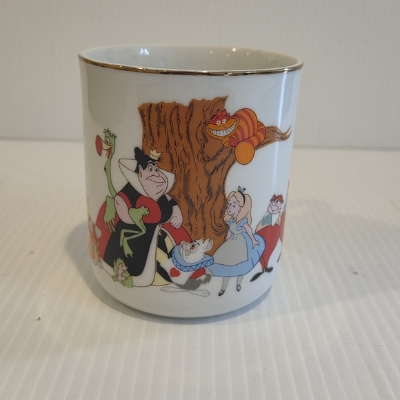 Walt Disney Other - 1980s VTG Walt Disney World Alice in Wonderland Coffee Cup Mug Silver Trim